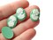 10 18x13mm Green Cameo Cabochons Victorian Womans Face Cameo Flat Back Cabochons